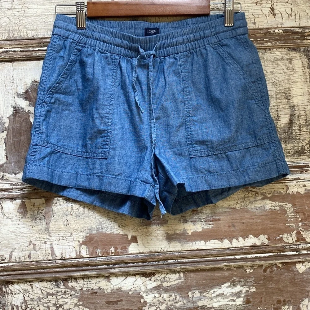 J. Crew Factory Chambray Shorts, Size S - Picture 1 of 3
